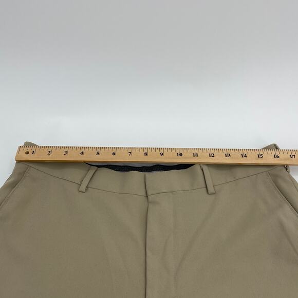 PGA TOUR Men's Flat Front Pants Size 34 x 30 Tan Motionflex 360 Classic Fit Golf - Picture 6 of 6
